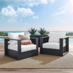 Juego de Sillones Modway Tahoe EEI-5751-GRY-WHI 2 Piezas Aluminio Gris y Blanco