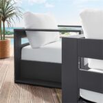Juego de Sillones Modway Tahoe EEI-5751-GRY-WHI 2 Piezas Aluminio Gris y Blanco