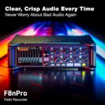 Zoom F8n Pro Field Recorder/Mixer para cineastas y músicos con 8 entradas XLR/TRS, preamplificadores de calidad profesio