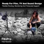 Zoom F8n Pro Field Recorder/Mixer para cineastas y músicos con 8 entradas XLR/TRS, preamplificadores de calidad profesio