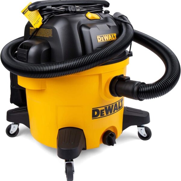 DEWALT Aspiradora de tienda DXV09PZ de polietileno de 9 galones para taller/lugar de trabajo, color amarillo