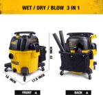 DEWALT Aspiradora de tienda DXV09PZ de polietileno de 9 galones para taller/lugar de trabajo, color amarillo