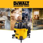 DEWALT Aspiradora de tienda DXV09PZ de polietileno de 9 galones para taller/lugar de trabajo, color amarillo