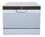 SPT SD-2224DSB: Lavavajillas de encimera ENERGY STAR con arranque retardado y LED, color plateado