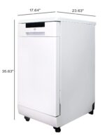 SPT SD-9263WB Lavavajillas portátil de 18 ″ de ancho con ENERGY STAR, 6 programas de lavado, 8 ajustes de lugar y bañera