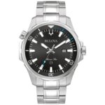 Reloj Bulova Marine Star Serie B 96B382 Acero Inoxidable Esfera Negra Sunray 43 Milímetros