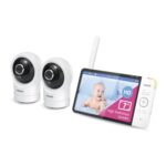 Monitor para Bebé VTech RM7764-2HD WiFi 2 Cámaras Panorámica 360 Grados Zoom 10X Pantalla HD 7 Pulgadas