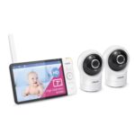 Monitor para Bebé VTech RM7764-2HD WiFi 2 Cámaras Panorámica 360 Grados Zoom 10X Pantalla HD 7 Pulgadas