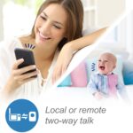 Monitor para Bebé VTech RM7764-2HD WiFi 2 Cámaras Panorámica 360 Grados Zoom 10X Pantalla HD 7 Pulgadas