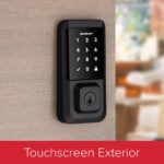 Cerradura Inteligente Kwikset Halo con Juego de Manijas San Clemente Wi-Fi Pantalla Táctil Negro Mate