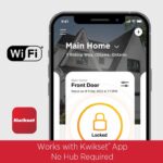 Cerradura Inteligente Kwikset Halo con Juego de Manijas San Clemente Wi-Fi Pantalla Táctil Negro Mate