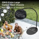 Calentador de Patio EAST OAK APH22001 3000W Arco Comercial 3 Ajustes de Calor Fibra de Carbono Negro