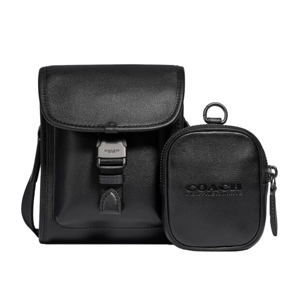 Bolsa Coach Charter North South C2388 BLK Bandolera Híbrida en Piel Lisa Negro