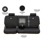 Funda de Asiento Covercraft Carhartt Super Dux SeatSaver SSC8486COBK Negro Asiento Trasero 60 40 para Chevrolet Silverad