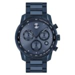 Reloj Movado Bold Verso Hombre 3600868 Cronógrafo Cuarzo Suizo Acero Inoxidable Azul 44mm