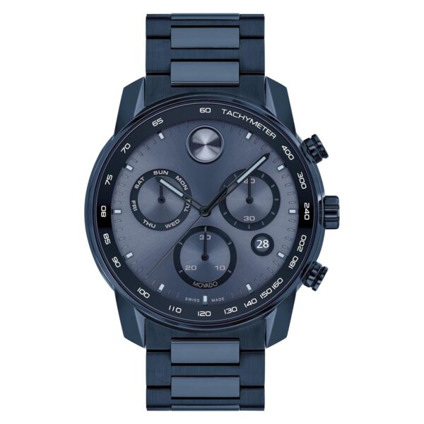 Reloj Movado Bold Verso Hombre 3600868 Cronógrafo Cuarzo Suizo Acero Inoxidable Azul 44mm