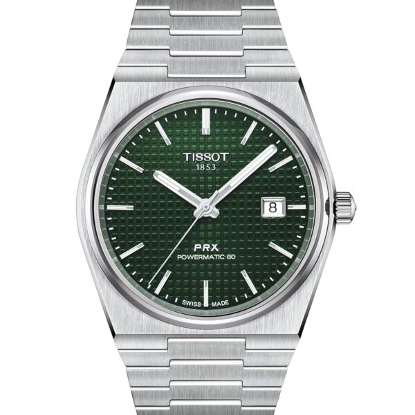Reloj Tissot PRX Powermatic 80 T1374071109100 Automático Suizo Caja Acero Inoxidable 40mm Esfera Verde