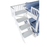 Litera para Perro New Age Pet ECOFLEX Aspen EHBB404 Blanco Antiguo Extragrande con Cojines de Espuma Viscoelástica