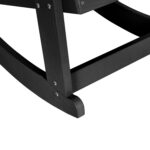 Juego de 2 Mecedoras Adirondack Flash Furniture Savannah JJ-C14705-BK-2-GG Poliestireno Negro para Exterior Capacidad 35