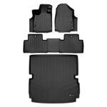 Juego de Alfombrillas SMARTLINER SA0581 B0581 D0581 2 Filas y Forro de Carga para Acura MDX Color Negro