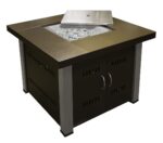 Calefactor de Patio HILAND GS-F-PCSS-CV Cuadrado Acero Inoxidable Acabado Bronce 40000 BTU