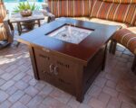 Calefactor de Patio HILAND GS-F-PC-CV Bronce Martillado Acabado Antiguo 40000 BTU con Cubierta