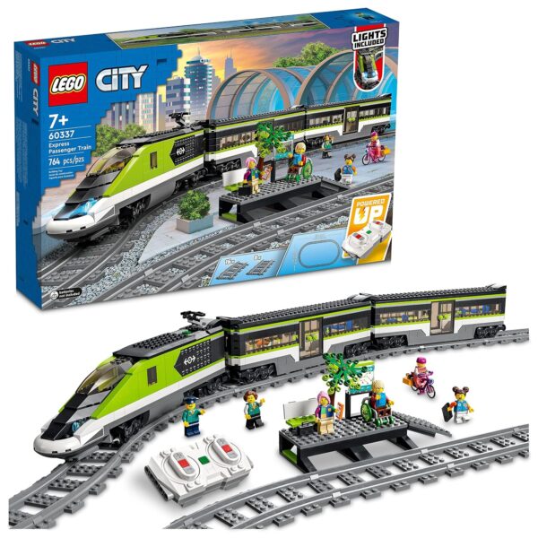 LEGO City Express Tren de Pasajeros 60337 Control Remoto Faros Regulables 764 Piezas
