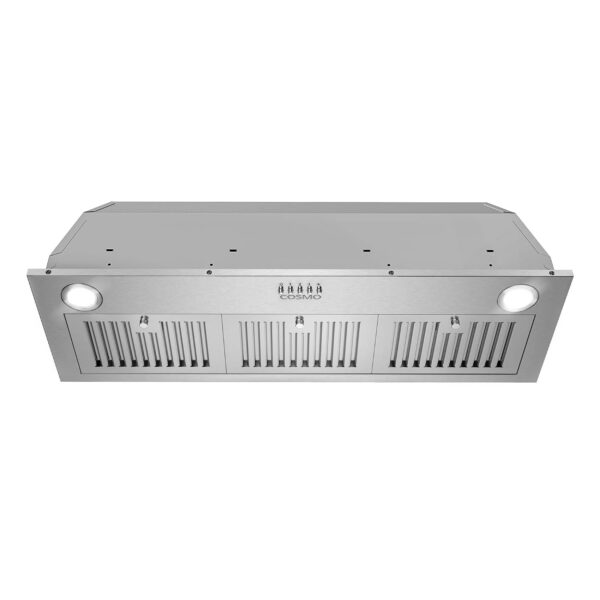 COSMO COS-36IRHP 36 pulgadas Lumin Collection 380 CFM Campana extractora de inserción con conductos, controles de botón,