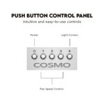 COSMO COS-36IRHP 36 pulgadas Lumin Collection 380 CFM Campana extractora de inserción con conductos, controles de botón,