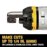 DEWALT Kit de cortador de alambre MAX XR de 20 V, corta acero al carbono y alambre de acero inoxidable, inalámbrico, bat