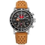 Reloj Citizen Eco-Drive Star Wars Piloto Rebelde CA0761-06W Acero Inoxidable Correa de Cuero Naranja 44mm Resistente al