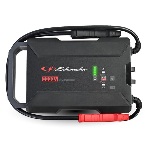 Arrancador de Batería de Litio Schumacher Electric SL1653 3000A 12V con Power Bank Portátil y Luz LED