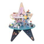 Centro de Actividades de Madera Manhattan Toy Celestial Star Explorer Modelo 162590 Dos Pisos con Cuentas Giradores y Pl
