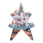 Centro de Actividades de Madera Manhattan Toy Celestial Star Explorer Modelo 162590 Dos Pisos con Cuentas Giradores y Pl