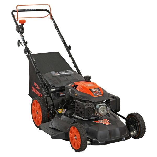 Cortacésped Yardmax YG2860 22 pulgadas 201cc CVT 6 velocidades Autopropulsado FWD 3 en 1 Negro