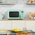 Galanz GLCMKZ07GNR07 - Horno microondas retro , funciones de cocción y recalentamiento automáticos, descongelación e ini