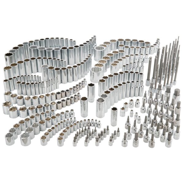 CRAFTSMAN - Juego de 299 piezas de enchufes, incluye enchufes profundos y superficiales, hex, torx, ranurado, bits Phill