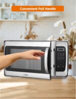 COMMERCIAL CHEF Microondas de 1.1 pies cúbicos con 10 niveles de potencia, microondas de 1000 W con cerradura de puerta