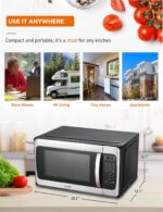 COMMERCIAL CHEF Microondas de 1.1 pies cúbicos con 10 niveles de potencia, microondas de 1000 W con cerradura de puerta
