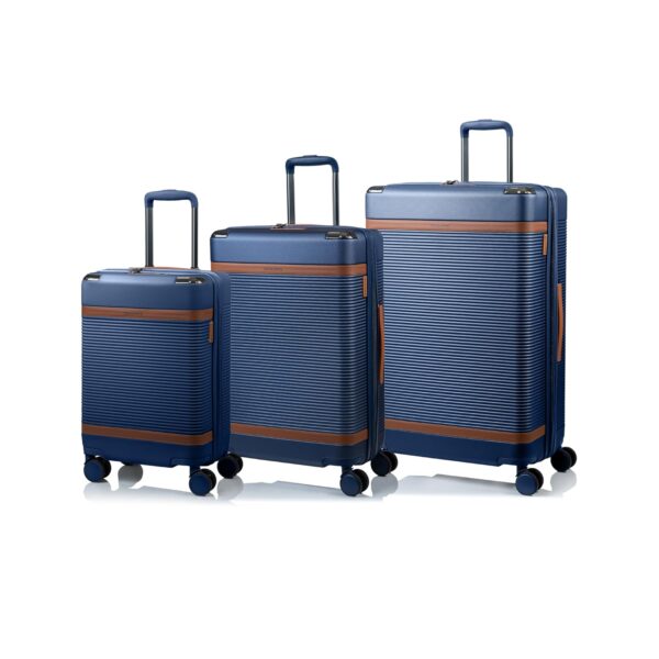 Juego de Equipaje Champs International S1033 NAVY 3 Piezas Giratorio Extensible con Puerto USB