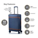 Juego de Equipaje Champs International S1033 NAVY 3 Piezas Giratorio Extensible con Puerto USB