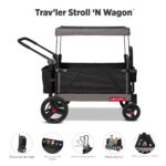 Vagón Cochecito Radio Flyer Trav'ler Modelo 3974Z Plegable con Toldo UV Capacidad 120 Libras