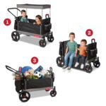 Vagón Cochecito Radio Flyer Trav'ler Modelo 3974Z Plegable con Toldo UV Capacidad 120 Libras