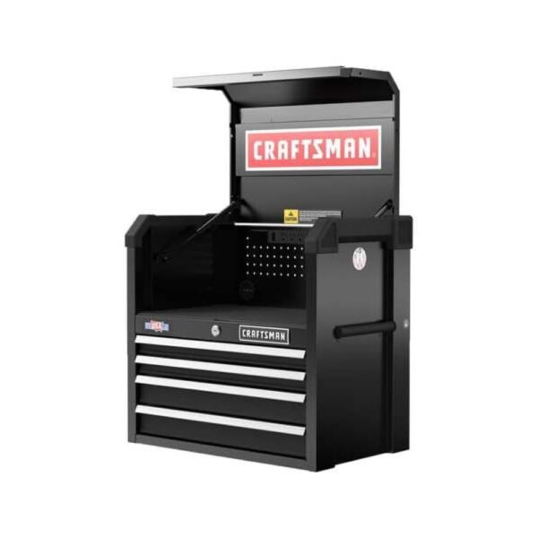 CRAFTSMAN S2000 - Cofre de 4 cajones de 26 pulgadas con luz y división (CMST32642BK)