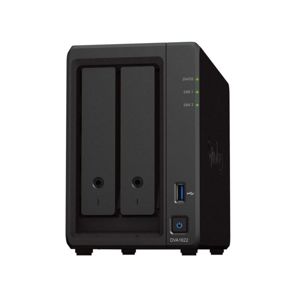 Synology Análisis video DVA1622 de aprendizaje profundo NVR de 16 canales con salida video HDMI