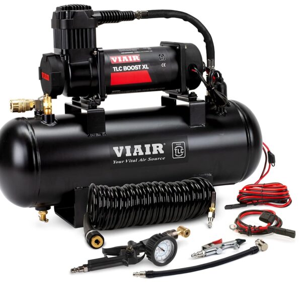 Kit de Compresor de Aire Viair TLC Boost XL 150 PSI Tanque de 2 Galones Manguera de 30 Pies