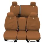 Fundas de Asiento Covercraft Carhartt SeatSaver SSC3484CABN para Ram 2500 3500 2019-2024 Banco 40 20 40 Marrón
