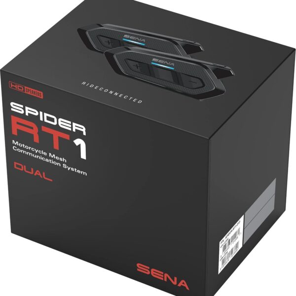 Sistema de Comunicación Bluetooth Sena Spider RT1 SPIDER-RT1-01D Mesh Paquete Doble Negro