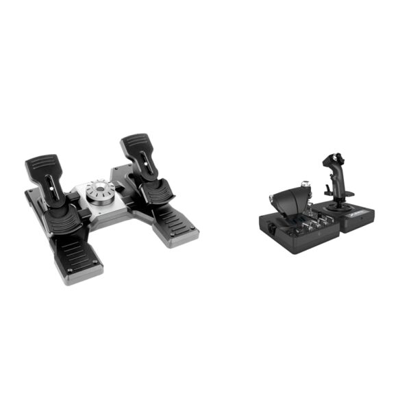 Controlador de Simulador de Vuelo Logitech G X56 H.O.T.A.S. Joystick y Acelerador con Pedales de Timón Pro 189 Controles