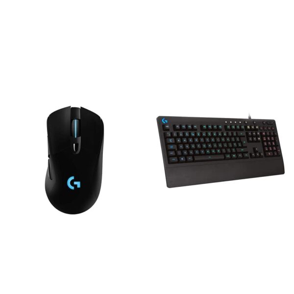 Combo Logitech G Mouse Inalámbrico para Juegos G703 Lightspeed con Sensor Hero 25K y Teclado para Juegos G213 Prodigy RG